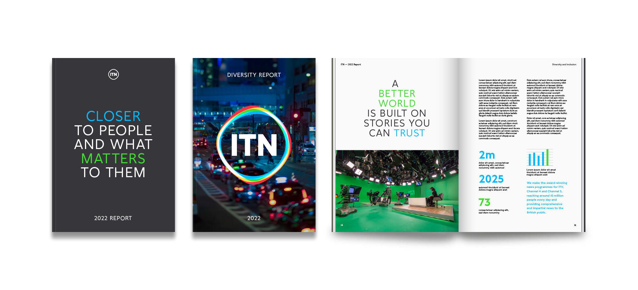 Showcase of ITN logos over the years